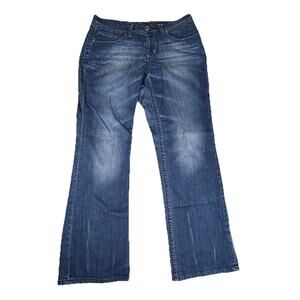 Seven 7 for all Mankind straight jeans Womens Sz 14 med wash sequin pocket